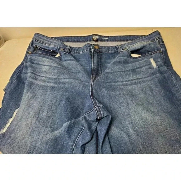 GAP BLUE DENIM DENIM LEGGINGS PLUS SIZE 18, INSEAM 30.5" - Picture 2 of 7